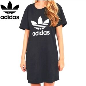 🇩🇪 Adidas Originals Black Trefoil T-Shirt Dress